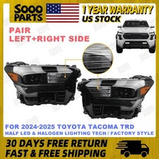 Pair Left & Right Headlight Assembly For 2024-2025 Toyota Tacoma TRD 81150AK010