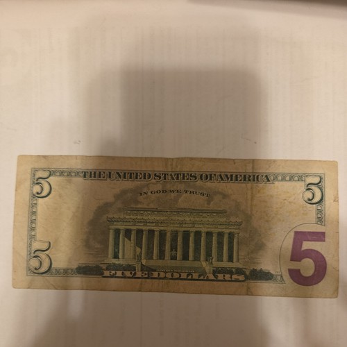 ((STAR - 6 DIGIT)) $5 2013 ((ME00375912)) FANCY SERIAL # - Picture 2 of 2