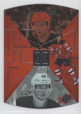 2023-24 Extended Series 1997-98 SPx Holoview Retros Red 75/250 Jack Hughes 01x0
