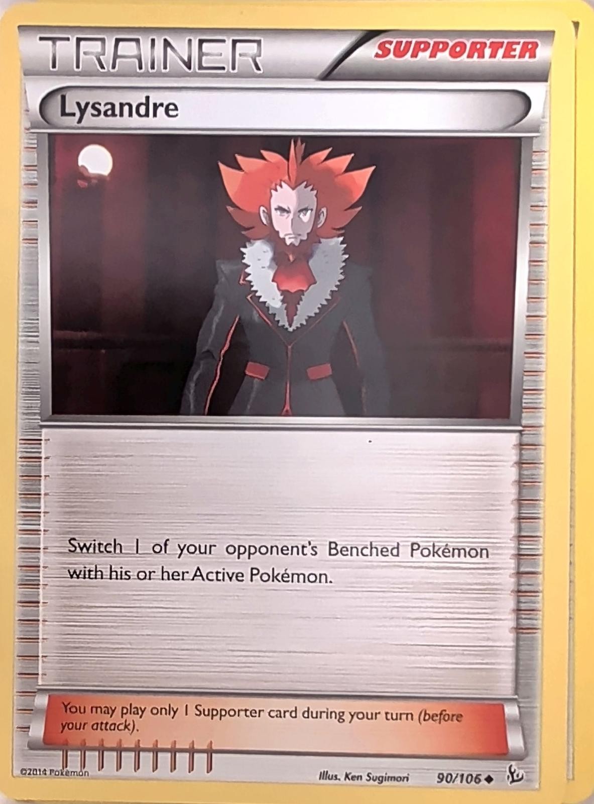 Lysandre 90/106 Uncommon Flashfire Pokemon Lightly Played