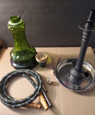 2 Hose Hookah Set, 11  Glass Hookah Aiko 143