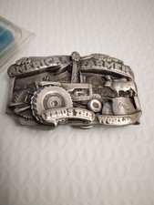 Belt Buckle, 1983 American Farmer Feeds the World, Siskiyou Buckle Co.