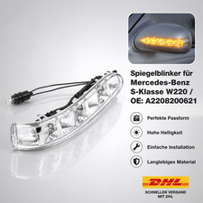 F&uuml;r Mercedes Benz W220 02-06 Spiegelblinker A2208200621 LED Blinkleuchte Rechts