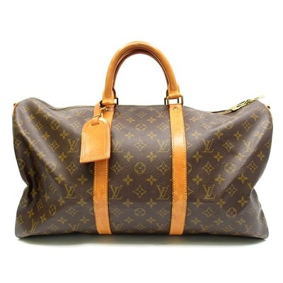 LOUIS VUITTON Kiepol Band Barriere 50 M41416 Monogram Boston bag Brown USED