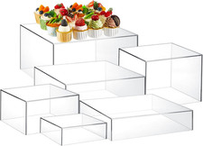 Buffet Risers - 6 Pcs, Acrylic, 6" to 11" Height, for Dessert Table