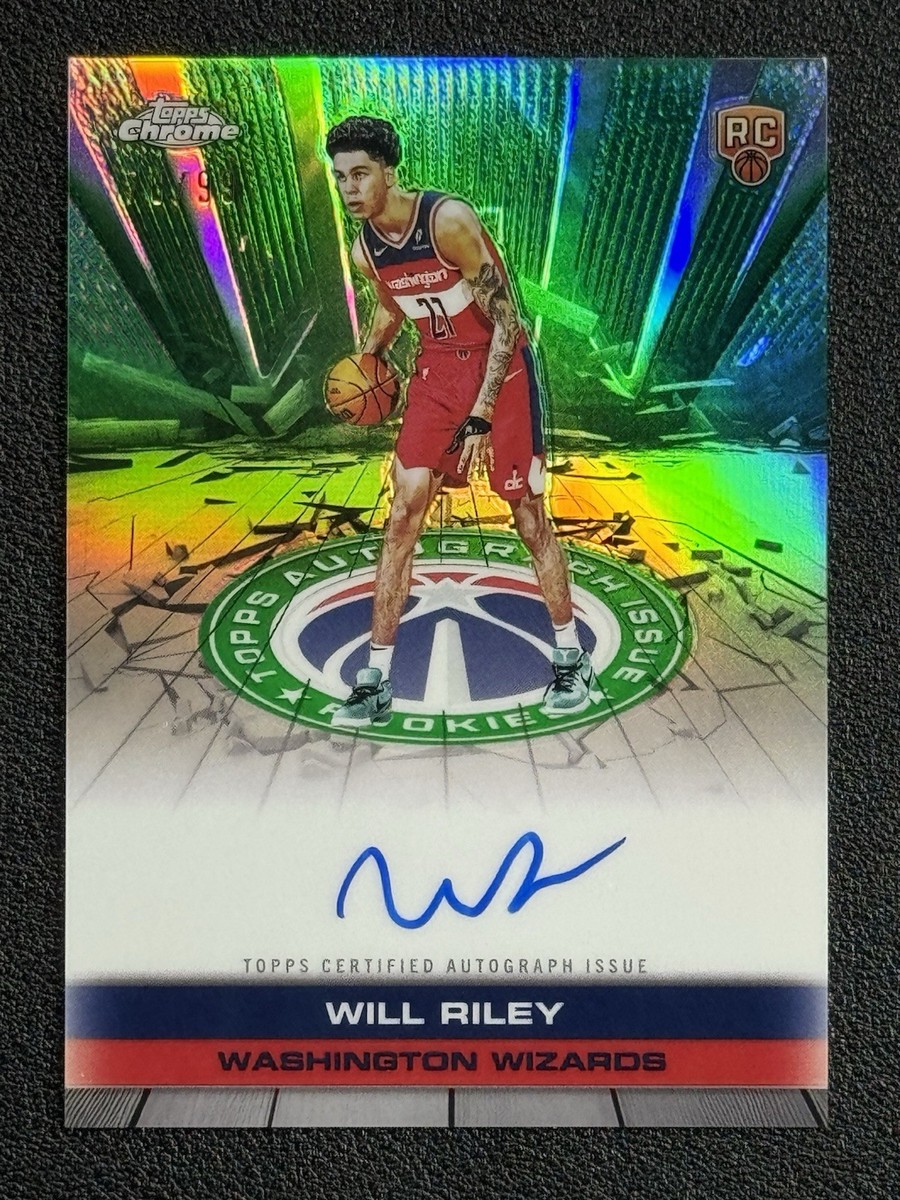 2025-26 Topps Chrome Will Riley RC Autograph Issue Rookie Green