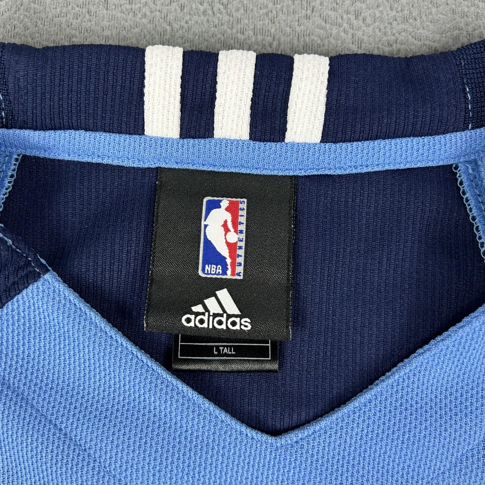 Utah Jazz Shirt Mens Large Tall Powder Blue NBA Basketball Warmup Top Adidas - Image 4 of 4