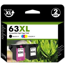 63 XL Ink Cartridge for HP 63XL Officejet 4650 3830 Envy 4520 4512 4516 Printer
