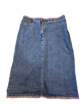 Y2K RAVEL DENIM MIDI SKIRT SIZE SMALL, fairycore, coquette, mall goth, grunge