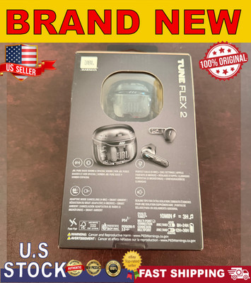 JBL Tune Flex 2 - Ghost Edition BLACK - Adaptive Noise | BRAND NEW SEALED