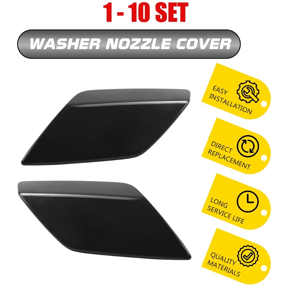 6 A6 Mk6 Gti 2009-2013 Headlight Washer Jet Spray Cap Black 2-20pcs