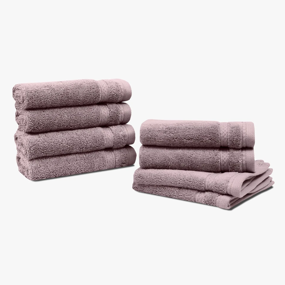 Juego de 8 paños de lavanda premium mezcla de algodón ultra suave altamente absorbente Foto 3 de 4