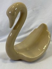 Tan / Beige Swan Kitchen Or Bathroom Ceramic Towel Holder Home Decor