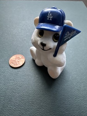 1990s MLB Russ Collectible Flocked Bear Figurine - LA DODGERS (new)