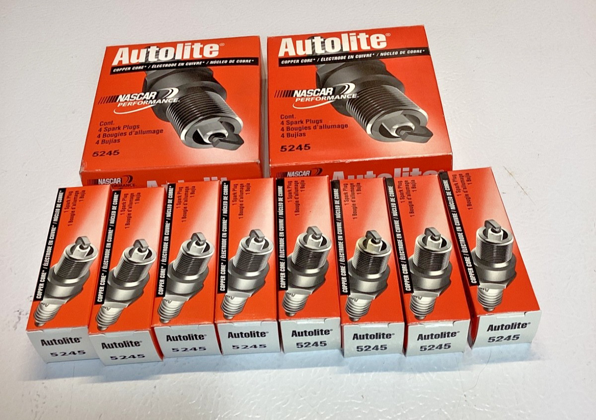 Autolite Nascar Performance Copper Spark Plug 5245 Set Of 8 Plugs
