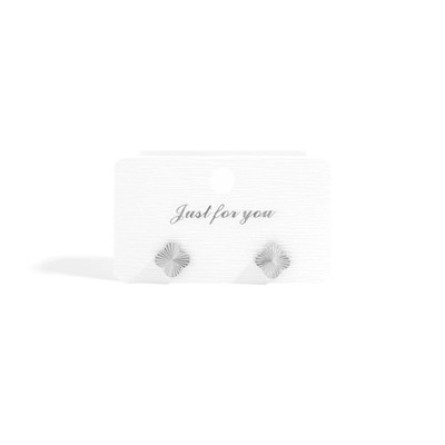 18K Silver-plating Clover Stud Earrings Lucky Charm Waterproof Tarnish Free