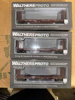 Lot of 3 HO Scale Walthers Proto CN 50' CC&F Bulkhead Flatcars - Diff #'s NEW
