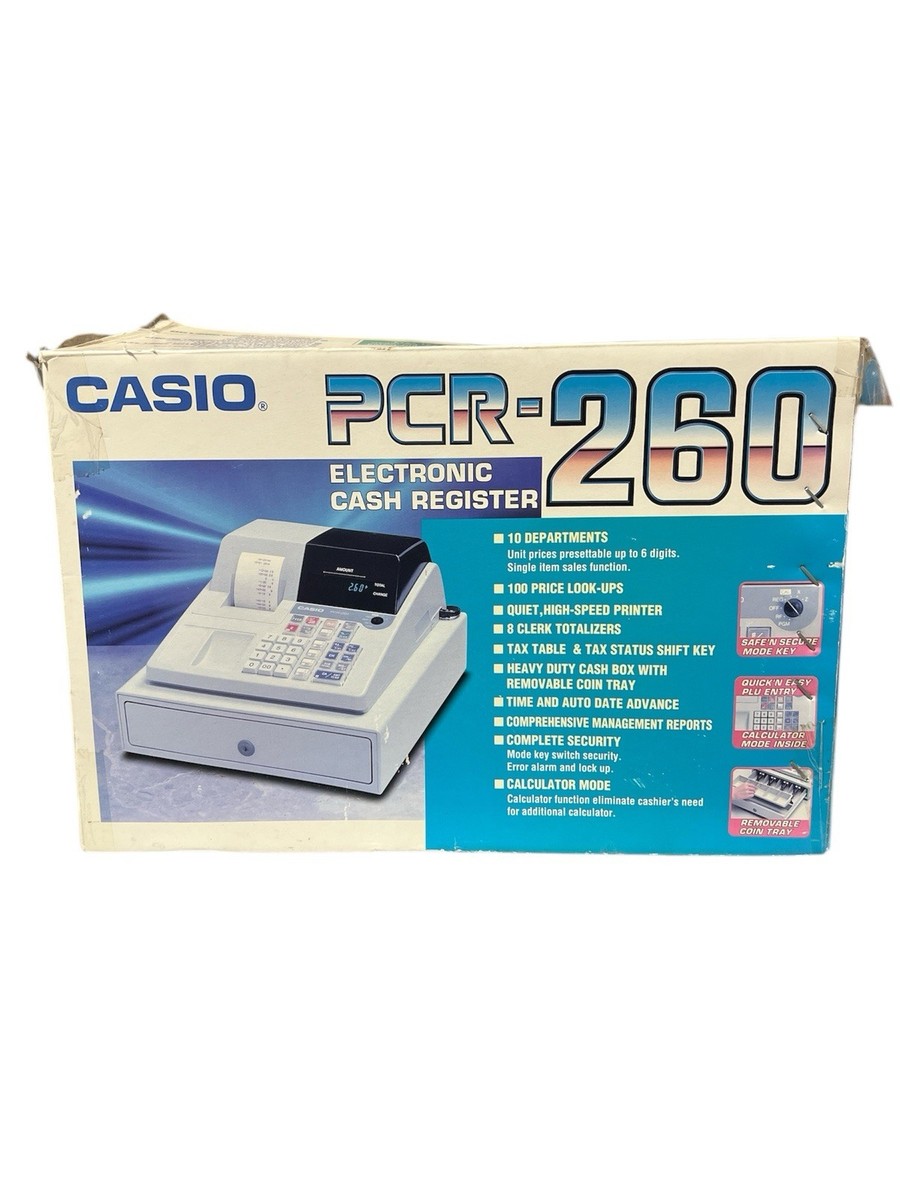 Casio Electronic Cash Register Model PCR-260 BRAND NEW IN BOX Ink POS  Register