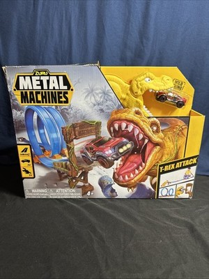 ZURU Metal Machines T-Rex Attack Trackset With Mini Race Car - Brand New