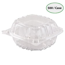 Dart DRCC57PST1 - ClearSeal Hinged-Lid Plastic Containers, 19.8 oz. 500/Case