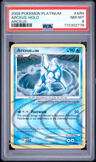 2009 POKEMON PLATINUM ARCEUS #AR4 ARCEUS-HOLO PSA 8