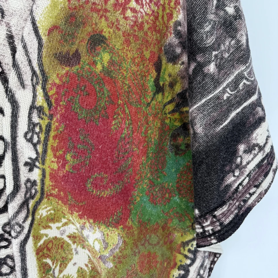 Poncho Soft Surroundings Mujer Talla Única Multicolor Estampado Tapiz Ruana Envoltura Foto 3 de 4