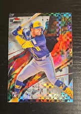 2024 Topps Finest - Common Jackson Chourio #11 Checkerboard Refractor (RC)
