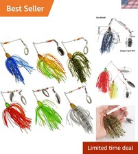 6 Pcs Bass Spinner Baits Set for Trout & Salmon Fishing - Metal Design