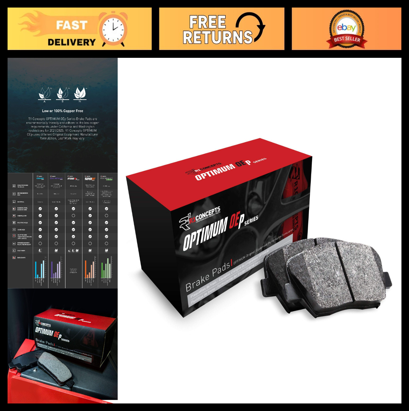 Maserati Ghibli 2014-2022 Front Brake pads Set