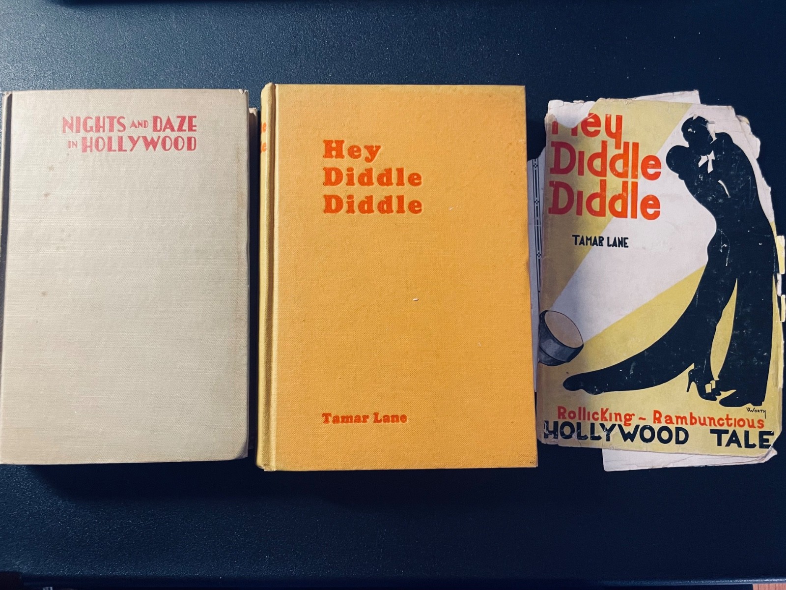 Early Hollywood 1930s, 2 Book Lot: Hey Diddle Diddle + Night and Daze
