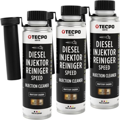 3x300ml TECPO DIESEL SPEED CLEANER INJEKTOR REINIGER ESTER EINSPRITZDÜSEN SYSTEM