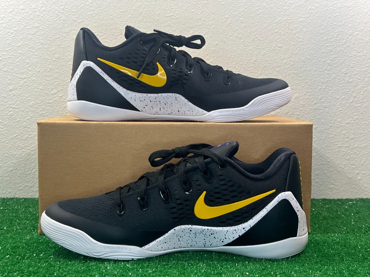 7.5 Men/9 Women - Nike Kobe 9 EM Low Protro Lakers Black Gold
