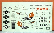 1/48 MONOGRAM A-10A THUNDERBOLT II DECAL SHEET for KIT 5505