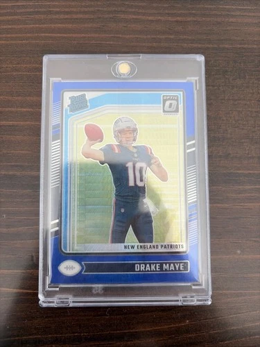 2024 Panini Donruss Optic - Rated Rookie Drake Maye #229 Blue Hyper Prizm (RC)