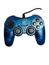 Pelican Wired Controller for PlayStation PS2 Blue Transparent