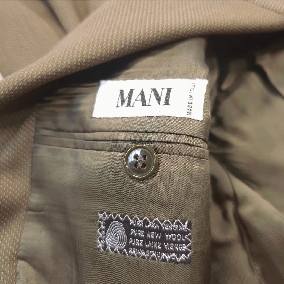 Giorgio Armani Mani Hombre Traje Chaqueta Deportiva Talla 46 Verde Oliva Pura Lana Nueva Foto 4 de 4