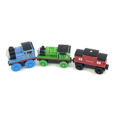 Thomas & Hard at Work Percy & Sodor Mail Car Wooden Train Learning Curve