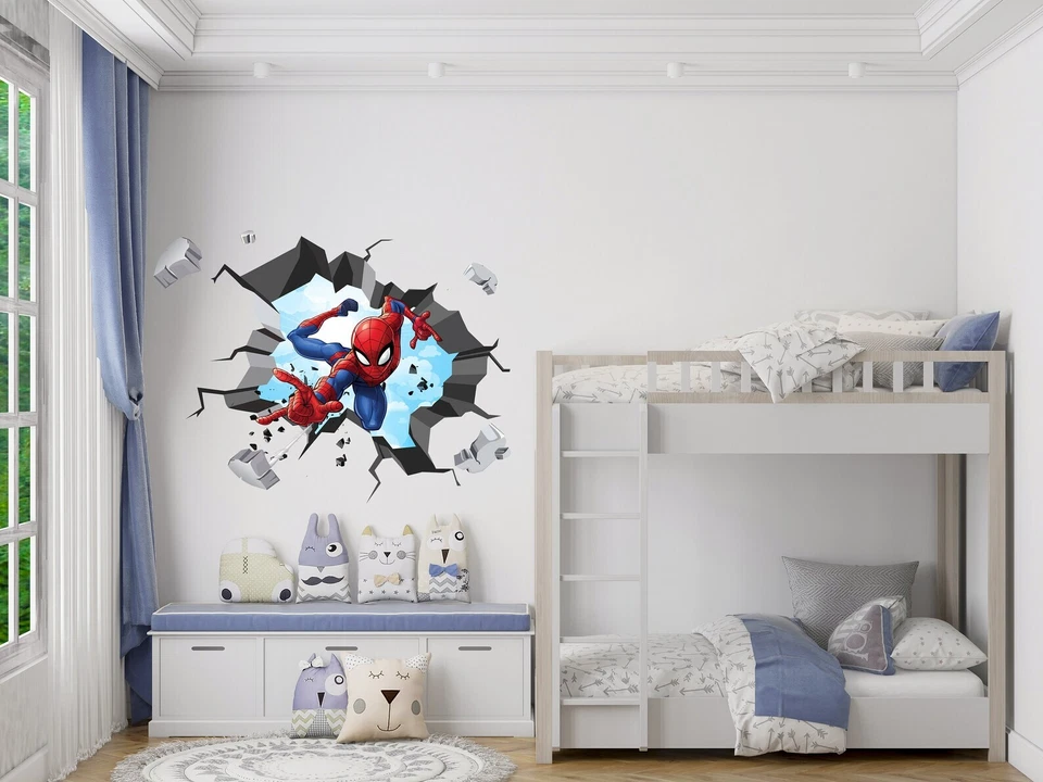 Spiderman Superhero Popular Characters Room Decorations Removable Repositionable - Image 3 of 3