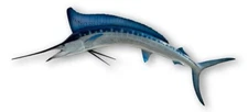 58" White Marlin Half Mount Fish Replica - Quick Production