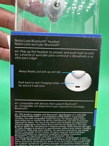 Nokia BH-220 Luna Wireless Bluetooth Mono In-Ear Headset, White - NEW IN BOX - Picture 7 of 9