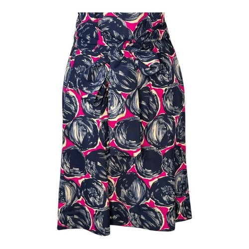 Tory Burch Flinnia Wild Orchid Dress Sleeveless Tie Waist Pink Blue Size XS - Picture 4 of 9