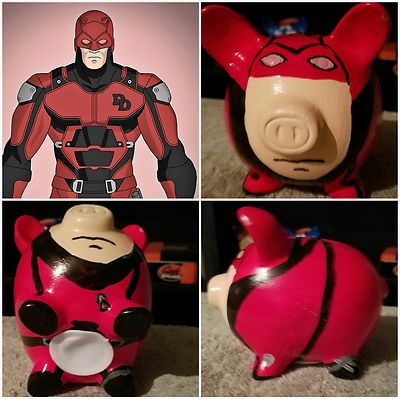 painted piggy bank Daredevil Wedge Corp