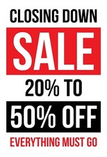 3x Closing Down Sale Posters