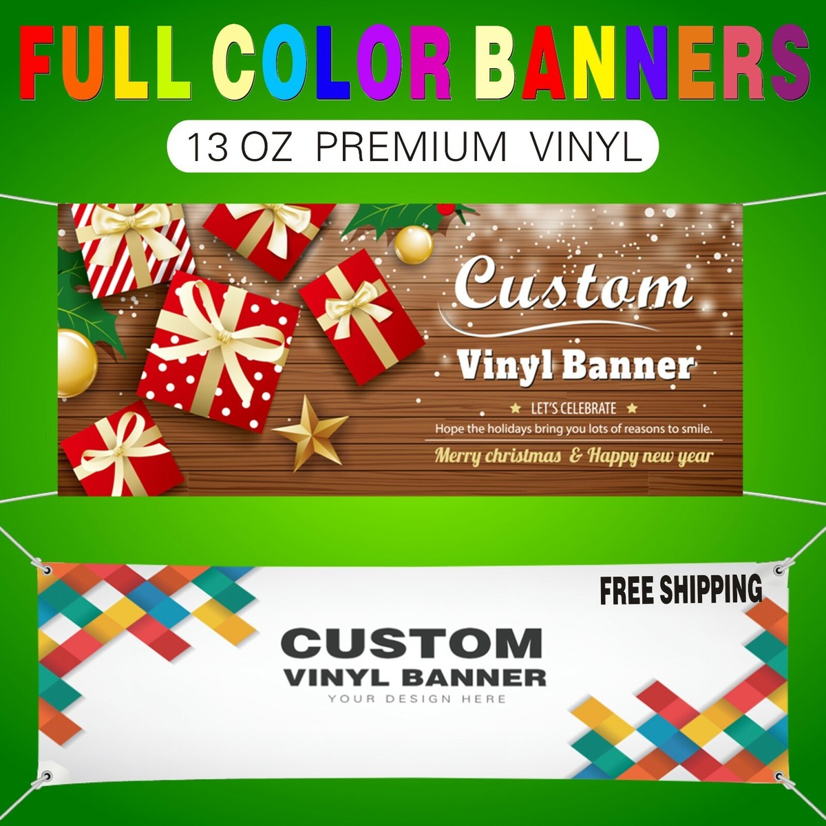 4' X 8' Custom Vinyl Banner - 13oz Heavy Duty Full Color Printing With FREE Shipping 7 thumbnail image