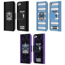 CUSTOM GLASGOW WARRIORS 2024/25 CREST KIT LEATHER BOOK CASE FOR APPLE iPOD TOUCH