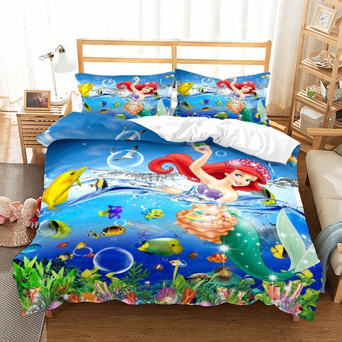 Copripiumino Bambina 3D Disney Principesse Set Lenzuola Trapuntino Singolo Matrimoniale Regalo - Foto 7 di 11