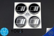 4 Cache-Moyeux Silicone Autocollant Sticker Design Logo 56,0 MM Emblème - Neuf