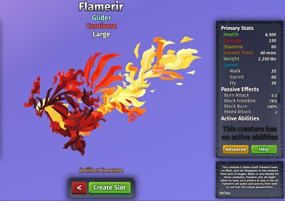 Flamerir Species | Creatures of Sonaria | Roblox