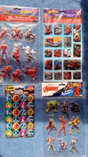 MARVEL  DC COMICS STICKER SHEETS - SPIDER-MAN  AVENGERS embossed - BATMAN - NM