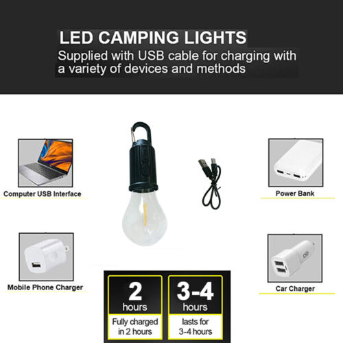 30W LED Camping Tent Light Bulb Fishing Lantern Outdoor Portable Hanging Lamp - Picture 18 of 21
